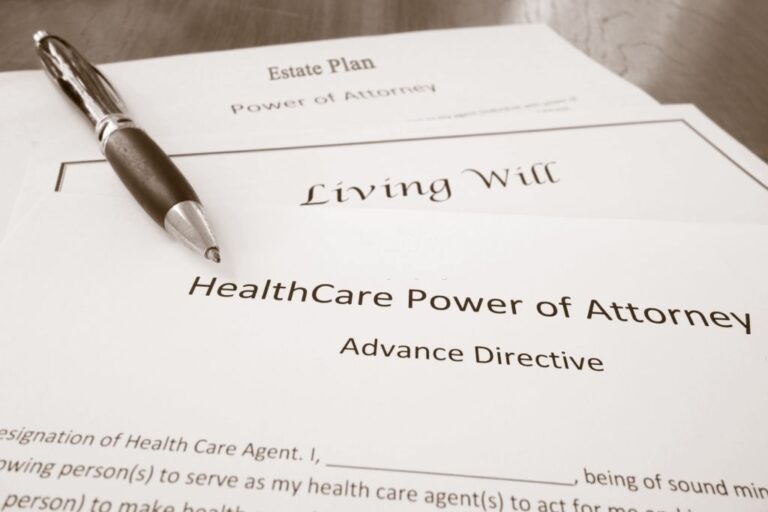 Healthcare Power of Attorney, Living Will document, and Estate Plan